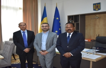 Ambassador Dr. Manoj Kumar Mohapatra called on H.E. Mr. Petre-Florin Manole, Minister of Labour, Familiy, Youth and Social Solidarity.